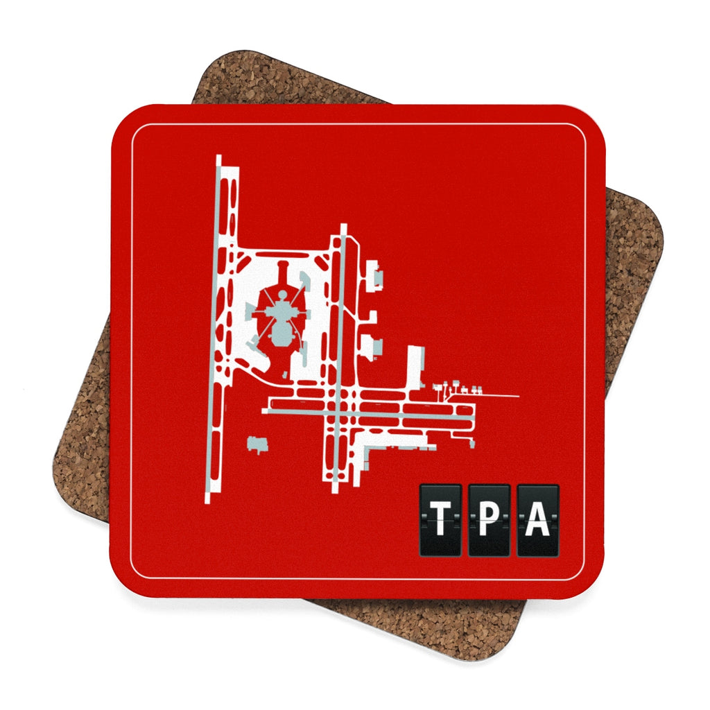 TPA Airport Diagram - Hardboard Coaster Set - 4pcs