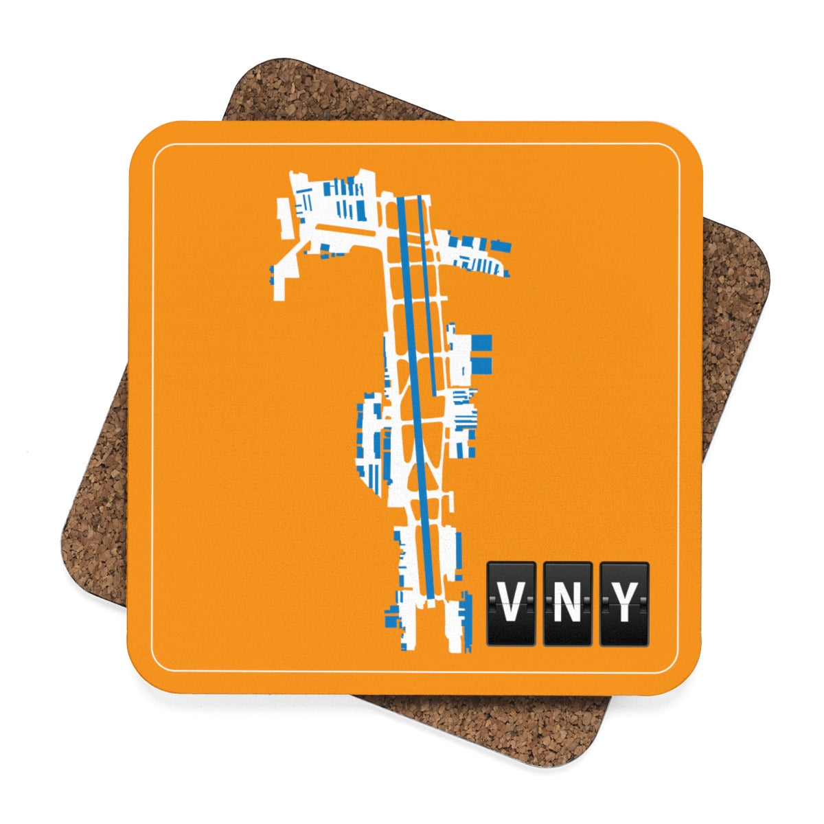 VNY Airport Diagram - Hardboard Coaster Set - 4pcs