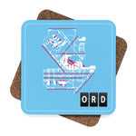 ORD Airport Diagram - Hardboard Coaster Set - 4pcs