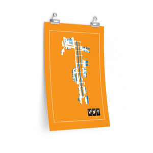 VNY Airport Diagram - Premium Matte Print