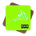 DAB Airport Diagram - Hardboard Coaster Set - 4pcs