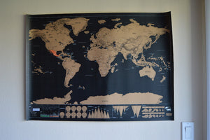 Scratch Off World Map Poster - Deluxe Pack