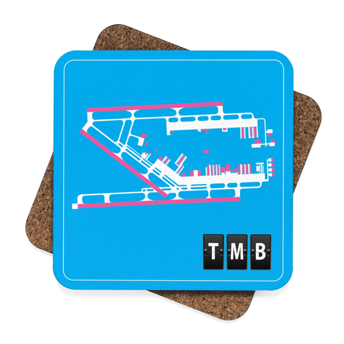 TMB Airport Diagram - Hardboard Coaster Set - 4pcs